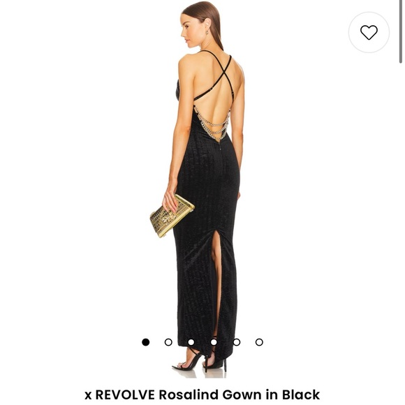 Michael Costello Rosalind Gown black size small - Picture 2 of 3